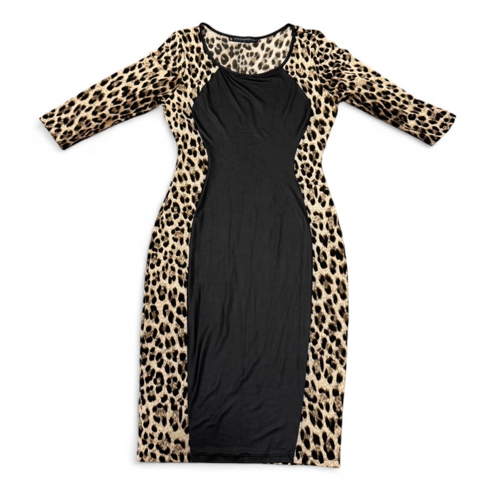 Symphony+ Leopard Print Long Sleeve Bodycon Dress